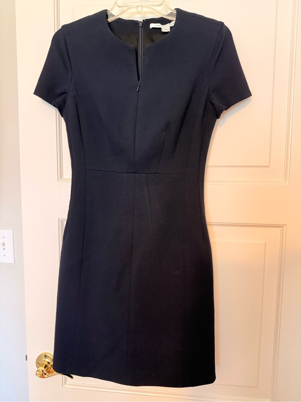 Diane Von Furstenberg navy Short-Sleeve Shift Dress